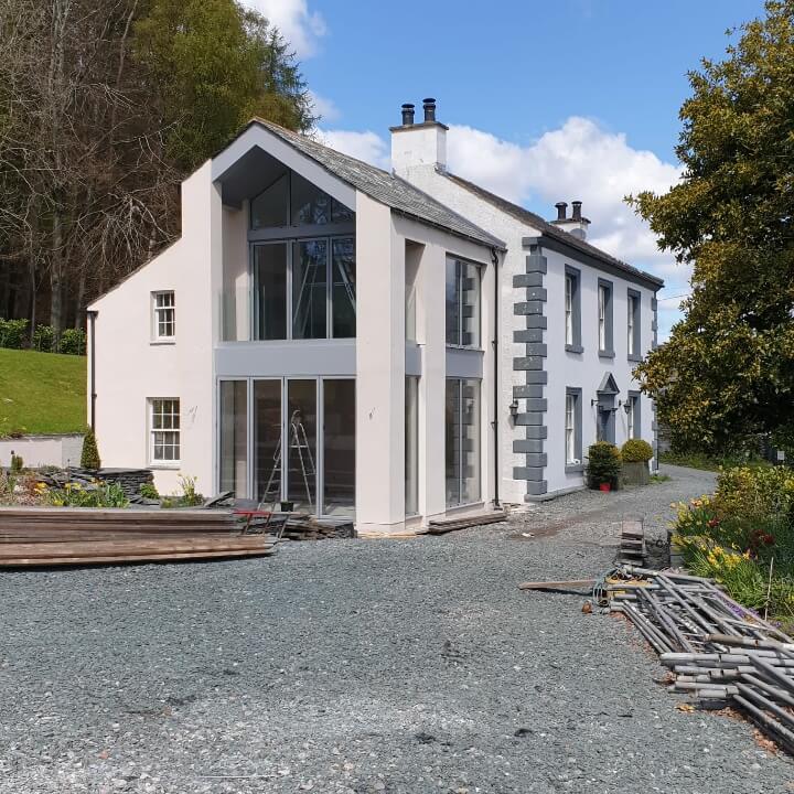 Finished Extension in Braithwaite Lake District following structural steel installation by J Johnstone Engineering